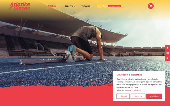 Screenshot of atletika-slovan.si