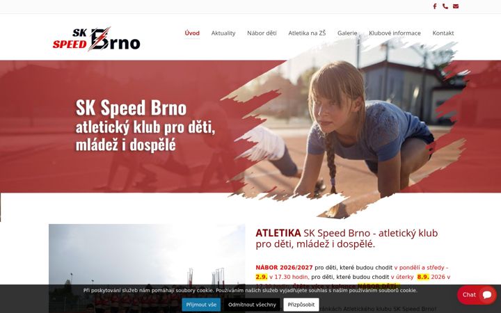 Screenshot of atletikabrno.cz