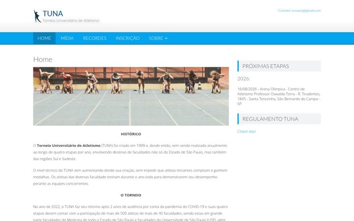 Screenshot of atletismo-tuna.com