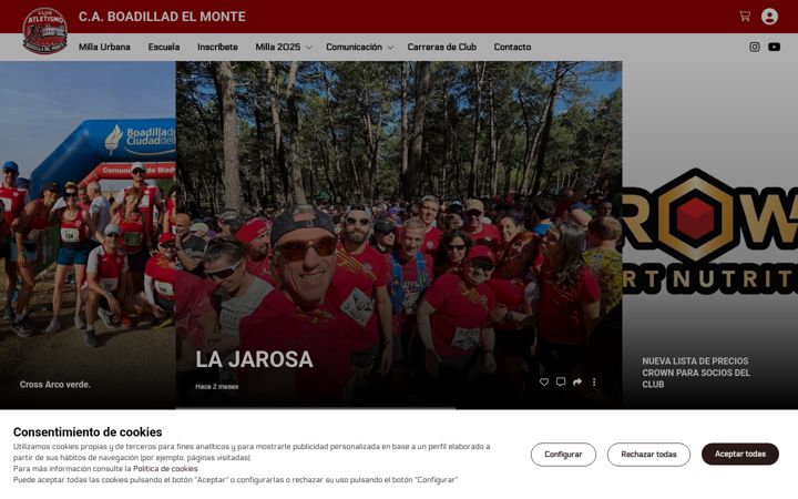 Screenshot of atletismoboadilla.com