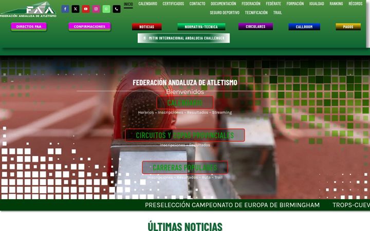 Screenshot of atletismofaa.es