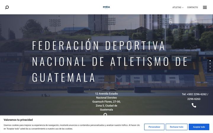 Screenshot ta' atletismofnagt.com