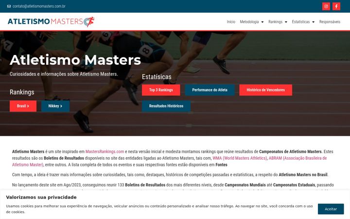 Screenshot ta' atletismomasters.com.br