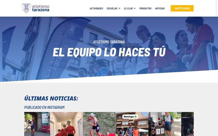 Screenshot of atletismotarazona.com