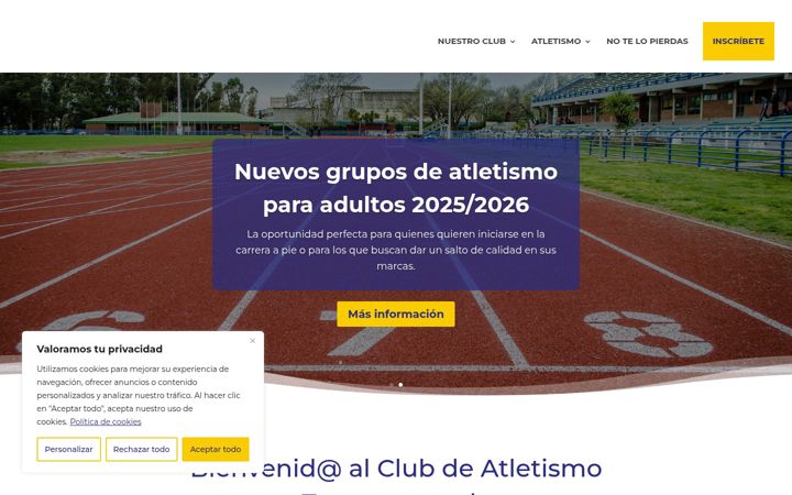 Screenshot ta' atletismozarza.com
