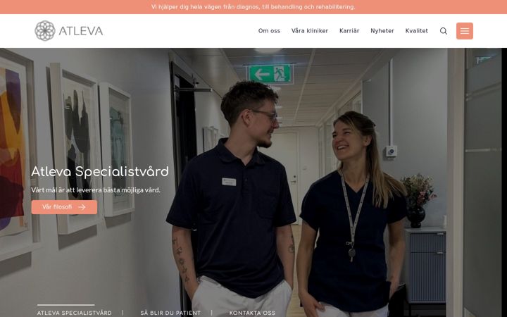 Screenshot of atleva.se