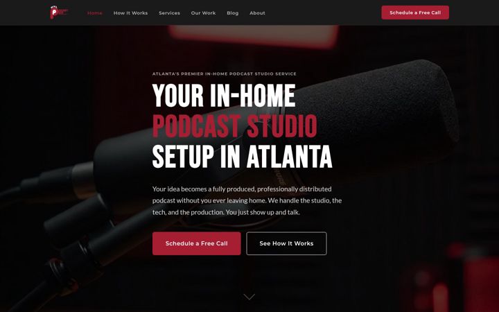 Screenshot von atlpodcastpros.com