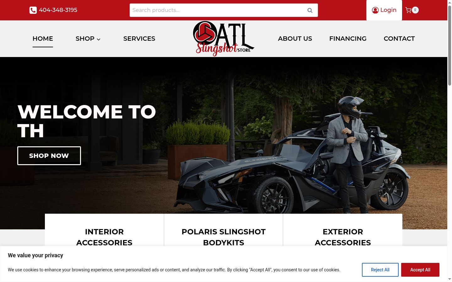 Screenshot des Einwilligungsbanners vor jeglicher Interaktion