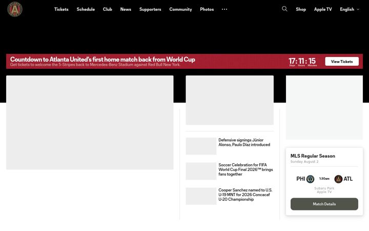 Screenshot of atlutd.com
