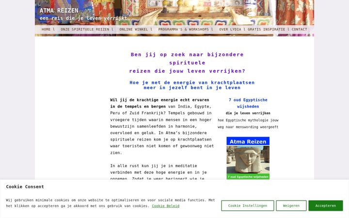 Screenshot of atma-reizen.nl