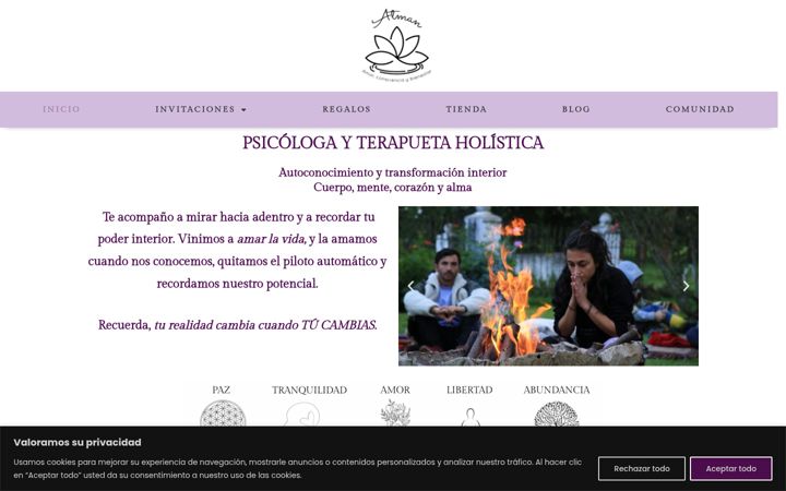 Screenshot of atmanbienestar.com