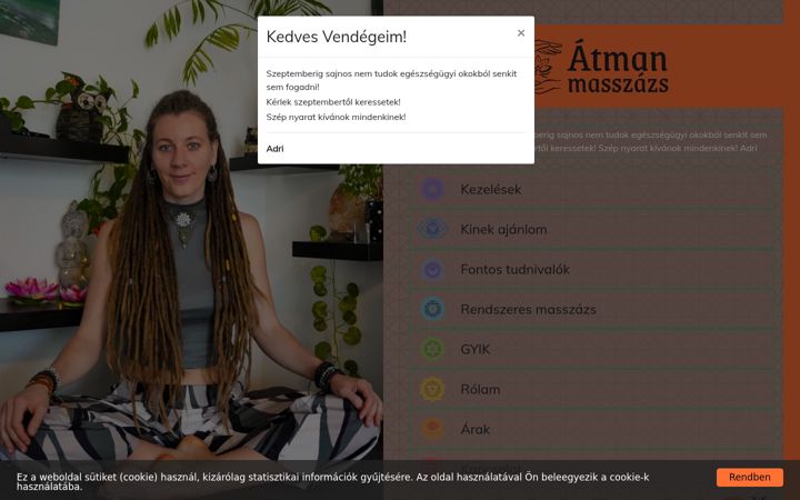 Screenshot of atmanmasszazs.hu