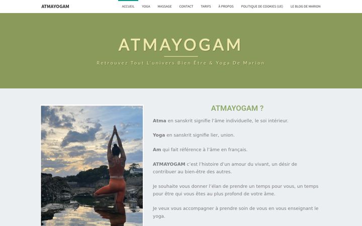 Ekrānuzņēmums no atmayogam.fr