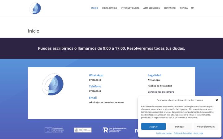 Screenshot of atmcomunicaciones.es