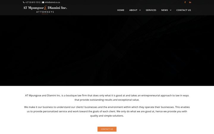 Posnetek zaslona atmd.co.za