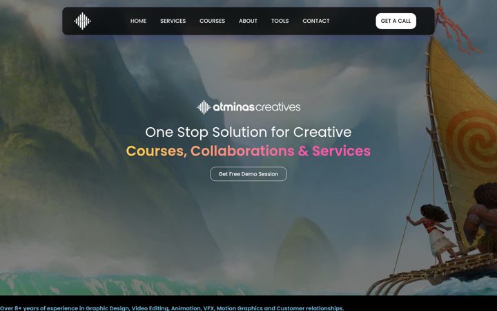 Screenshot του atminascreatives.com