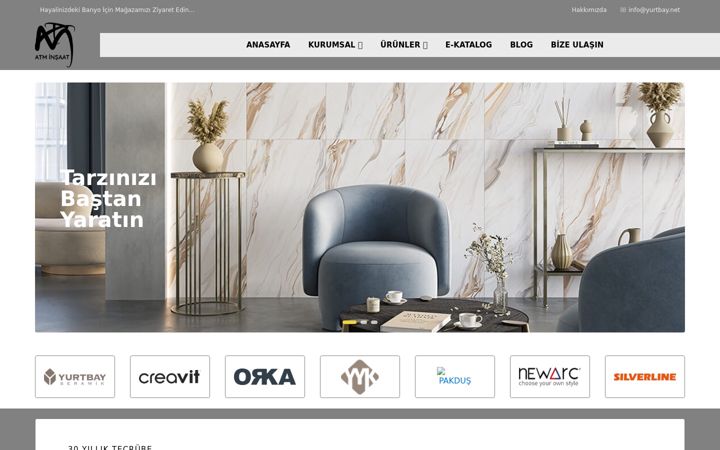 Screenshot of atminsaat.com.tr