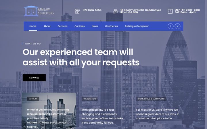Screenshot of atmlawsolicitors.co.uk