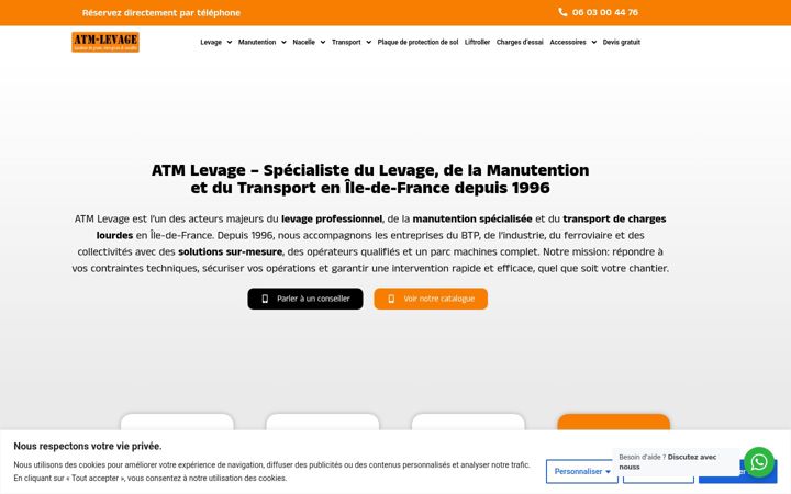 Екранна снимка на atmlevage.com