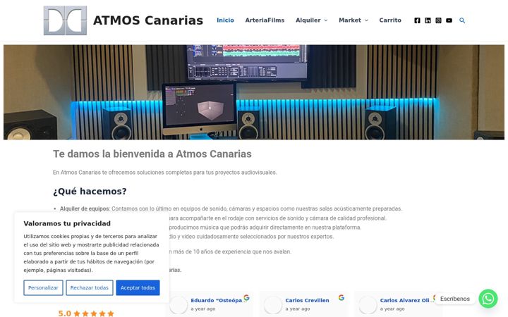 Екранна снимка на atmoscanarias.com