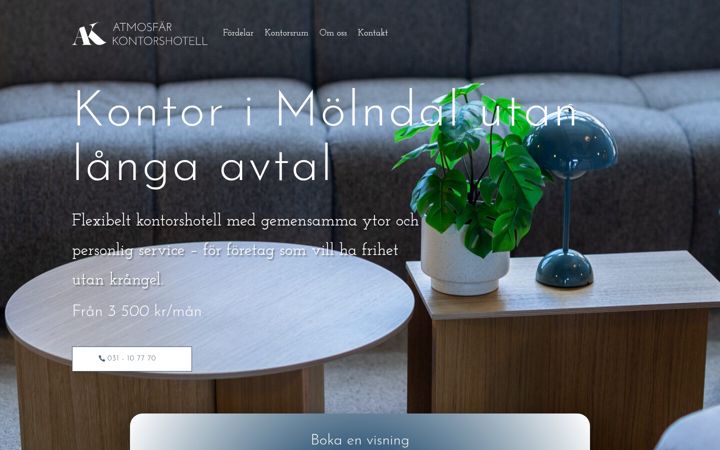 Screenshot of atmosfarkontorshotell.se