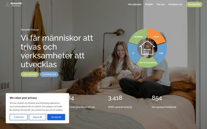 Skärmbild av atmosfarpartner.se