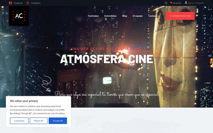 Screenshot of atmosferacine.com