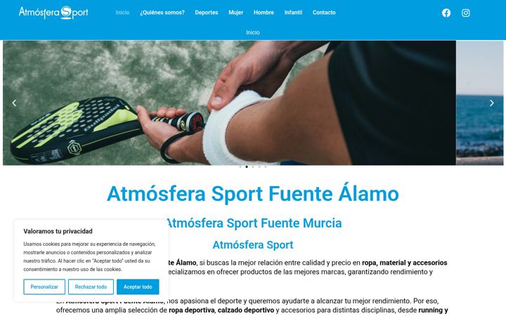 Screenshot of atmosferasportfuentealamo.com