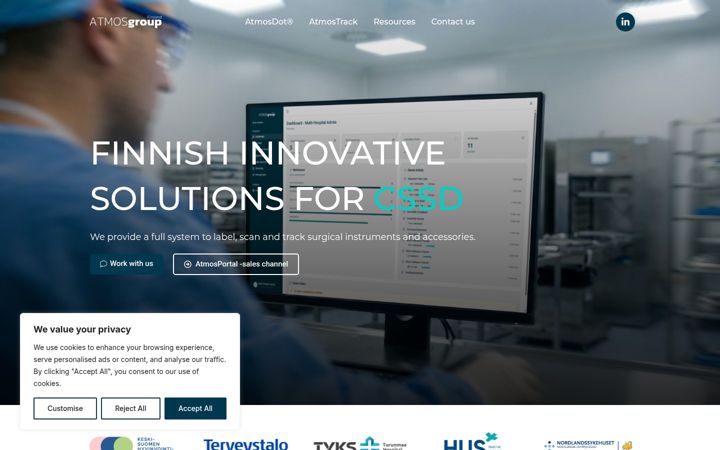 Screenshot of atmosgroup.fi