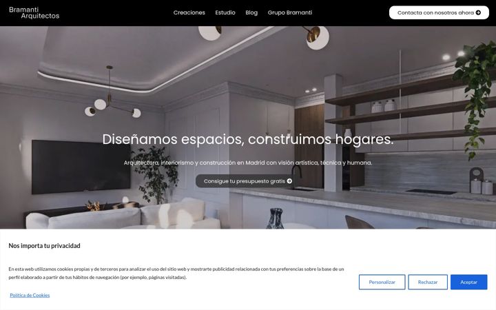 Screenshot of atmospherearquitectos.com
