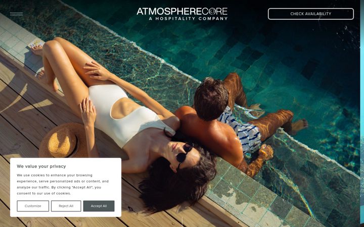 Screenshot of atmospherecore.com