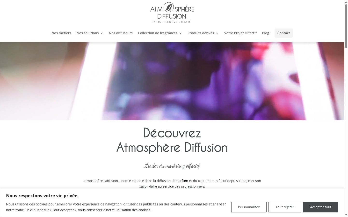 Screenshot of the consent banner shown before any interaction
