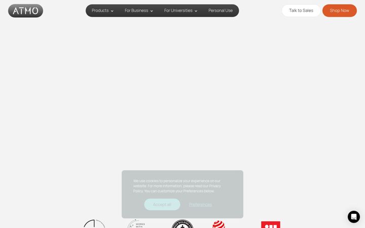 Screenshot of atmotube.com