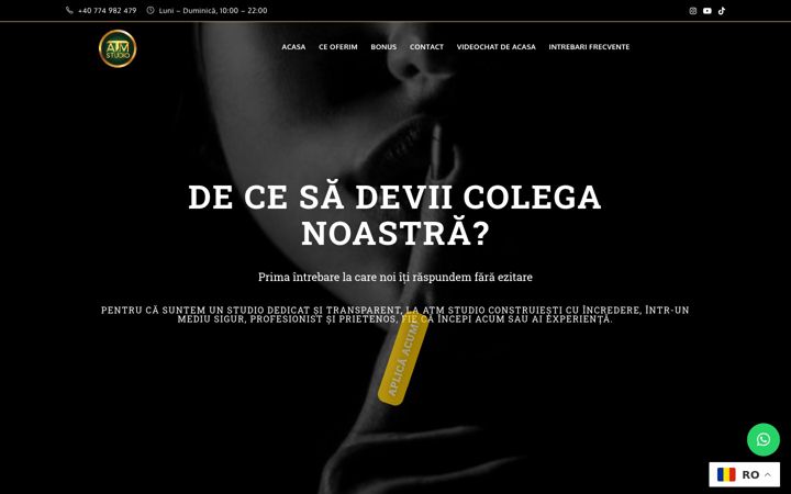 Screenshot of atmstudio.ro