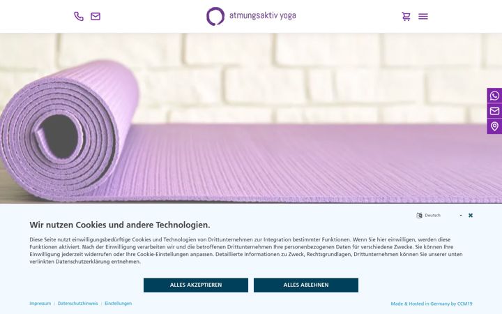 Screenshot von atmungsaktiv-yoga.de