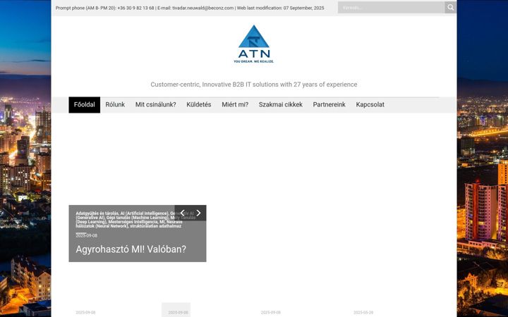 Screenshot of atn.hu
