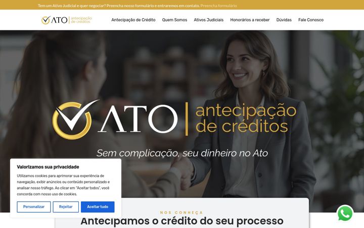 Screenshot of atocreditos.com.br