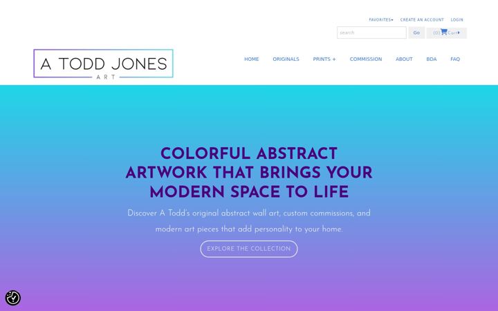 Screenshot van atoddjonesart.com