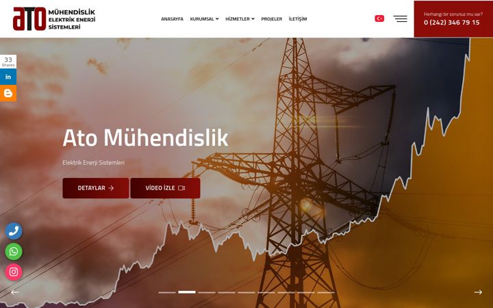Screenshot of atoenerji.com