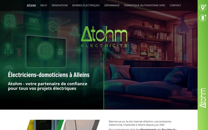Screenshot of atohm-electricite.fr