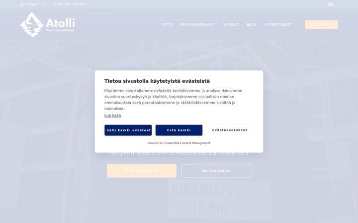 Screenshot von atolli.fi