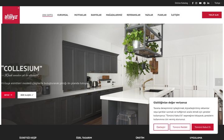 Screenshot of atolyemutfak.com.tr