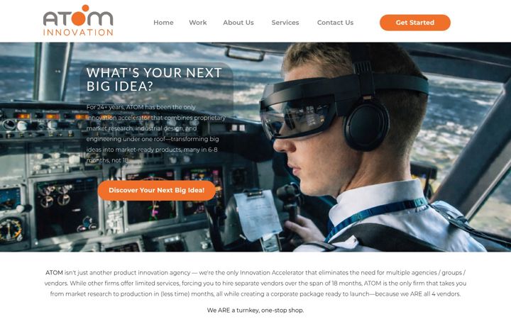 Екранна снимка на atom-inc.co