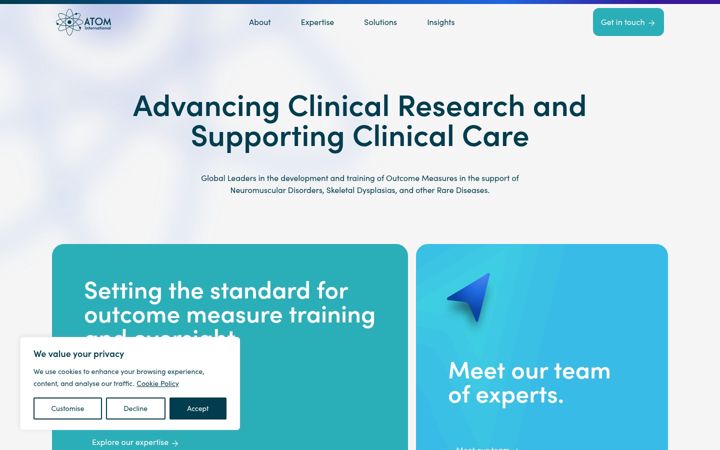 Screenshot of atom-international.org