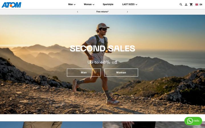 Screenshot of atom-sport.com