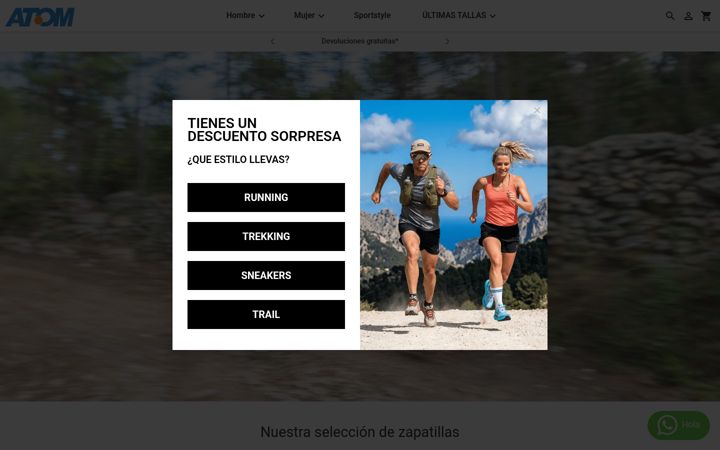 Captura de ecrã de atom-sport.es