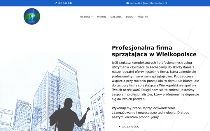 Screenshot of atom-sprzatanie.pl