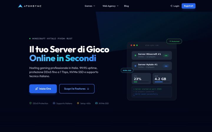 Screenshot of atom-sync.com