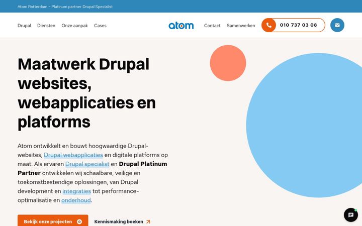 Screenshot of atom.nl