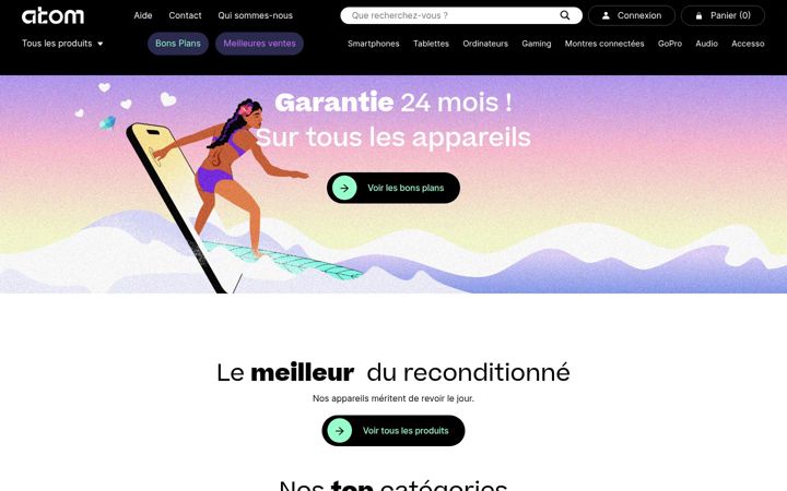 Screenshot of atom.pf